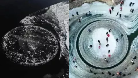 内蒙古根河冰盘奇观